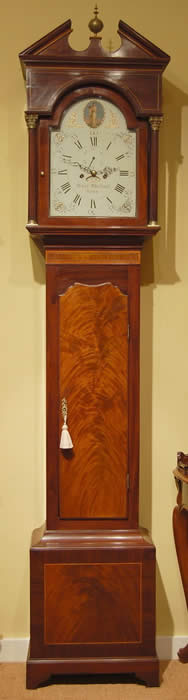 Longcase Clock by Henry Wherland 8 day duration painted dial  