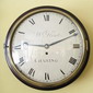 Early wall clock with Convex dial Bezel lock A shape plates Pendulum 