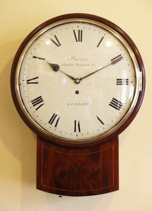 Purvis dial clock single fusee movement circa 1830-40