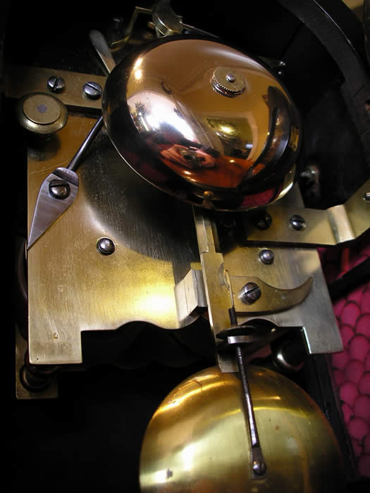 Fine double fusee movement by Jones of London with bell strike 