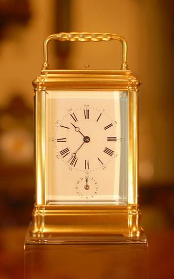 Exceptional Gorge cased Henri Jacot Grande Sonnerie Carriage clock with Alarm 