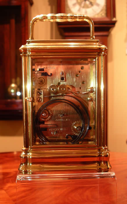 Carriage clock by Henry Jacot Grande Sonnerie with Alarm