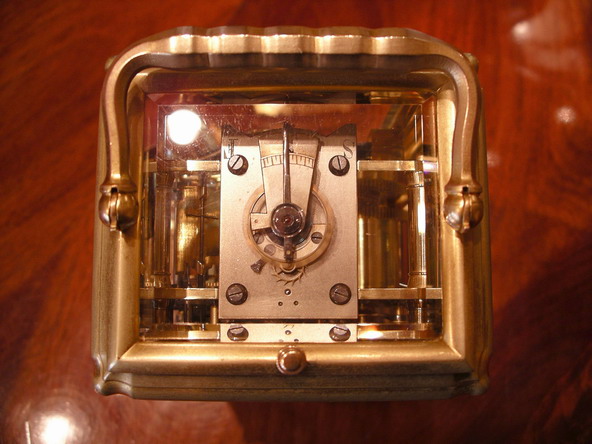 Top Glass of Tiffany Carriage clock 