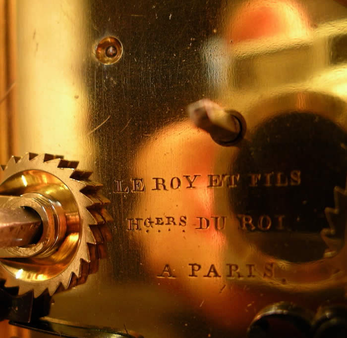 engraved back plate Le Roy Paris 