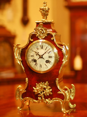 A fine French mantel clock in the classic 'Louis' styleï¿½, decorated with ormolu mounts and having an enamel dial showing Roman and arabic numerals . A fine 8 day duration movement with striking on a mellow gong for the Hours and once for the half hours . Made in Paris by Charles Vincenti circa 1895-1900 and bears his stamp on the backplate of the movement and is numbered 35397 . This is a fine example and in exceptional condition.