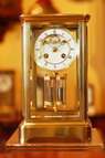 Four Glass Mantel Clock