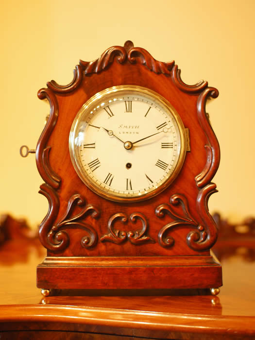 Fusee mantel clock by Smith of London 1844