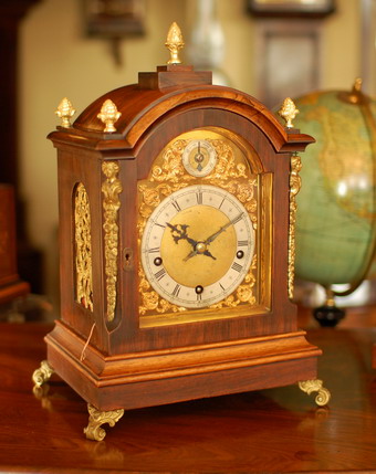 Winterhalder and Hofmeier Mantel clock in Rosewood with westminster chime  